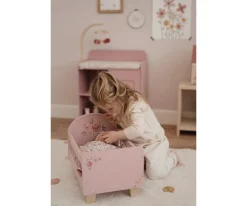 Cama de Madera con Textil para Muñecas FSC