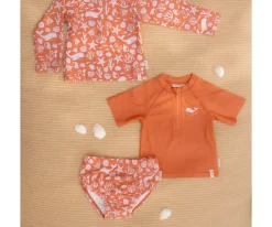 Camiseta Protección Solar Ocean Sea Life Coral Rojo