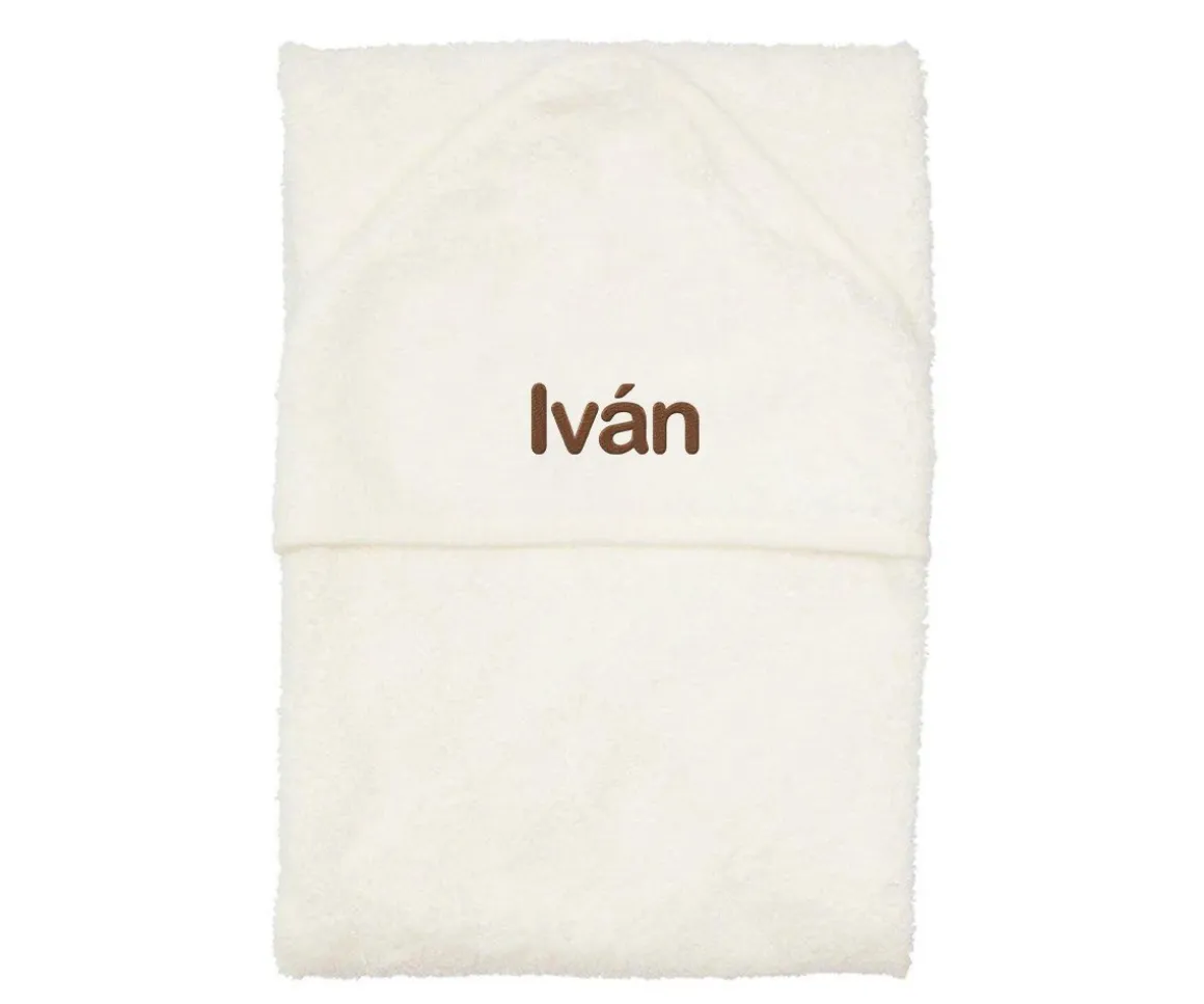 Capa / Toalla de Baño Grande Daisy White Personalizable