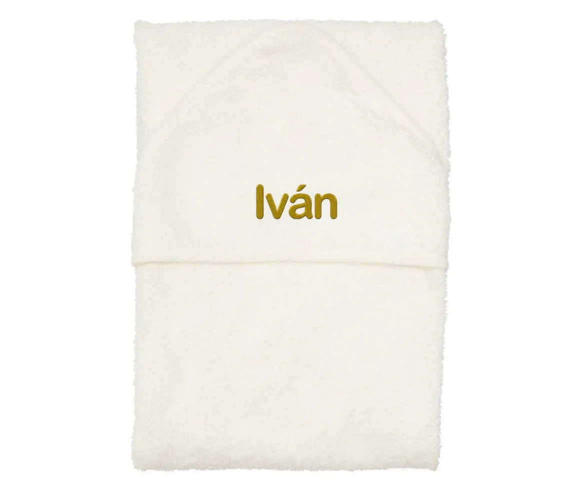 Capa / Toalla de Baño Grande Daisy White Personalizable