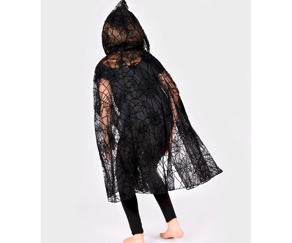 Capa Araña Negro T.3-8 años