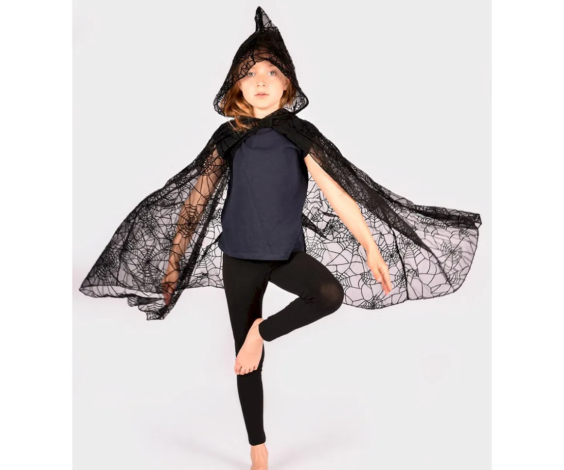 Capa Araña Negro T.3-8 años