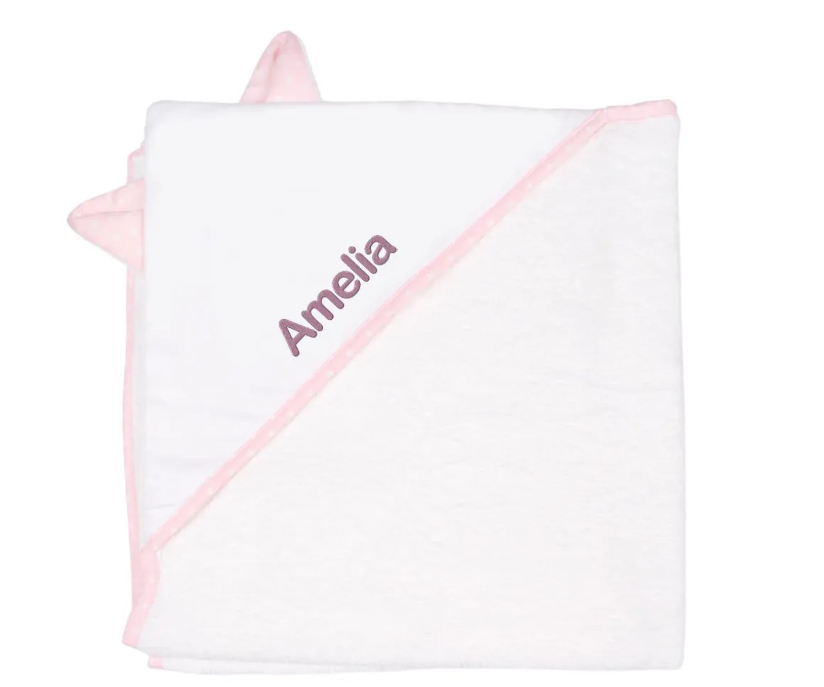 Capa de Baño Orejitas Classic Star Rosa Personalizable