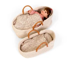 Capazo Moisés Mediano Croché para Muñecas