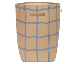 Cesta Almacenamiento Grande Vibes Brown Blue Windowpane