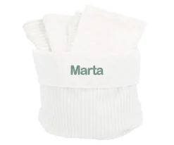 Cesta con Secababitas Dorset Verde Personalizable