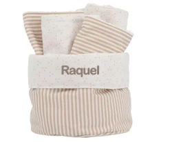 Cesta con Secababitas Dorset Beige Personalizable