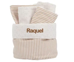 Cesta con Secababitas Dorset Beige Personalizable