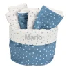 Cesta con Secababitas Mini Star Azul Personalizable