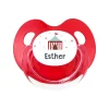 Chupete Personalizado Retro Rojo Circo