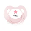 Chupete Personalizado Retro Rosa Estrella