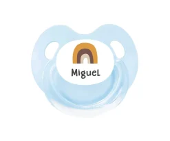 Chupete Personalizado Retro Arcoíris Mostaza