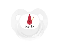 Chupete Personalizado Retro Blanco Nazareno Rojo