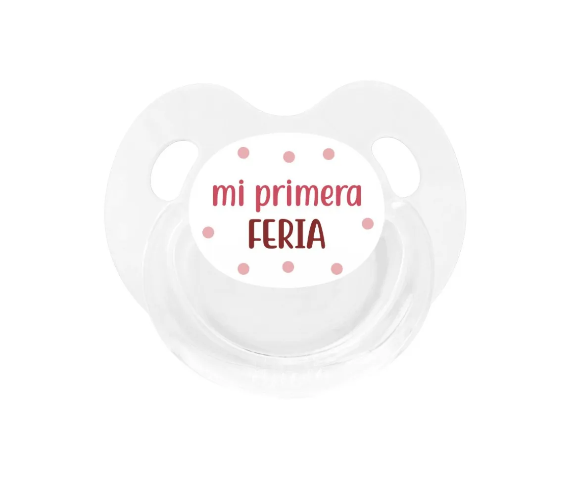 Chupete Retro Blanco Mi primera Feria