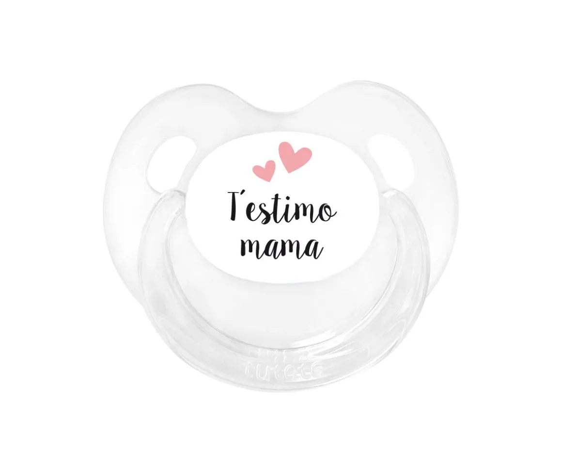 Chupete Retro Blanco T´estimo mama