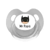 Chupete Retro Gris Héroe Mi Papá