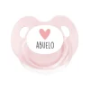 Chupete Retro Rosa Corazón Abuelo