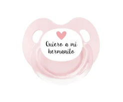 Chupete Retro Rosa Quiero a mi Hermanito