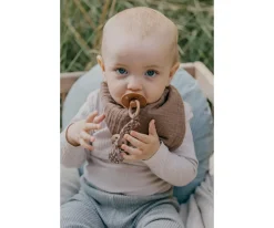 Chupetero BIBS Trenzado Dark Oak/vanilla