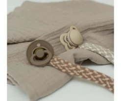 Chupetero BIBS Trenzado Petrol/Baby Blue