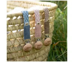 Chupetero BIBS Trenzado Sage/Ivory