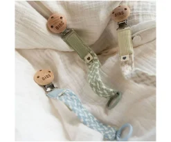 Chupetero BIBS Trenzado Sage/Ivory