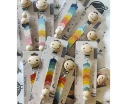 Chupetero Silicona Chevron Neutrals