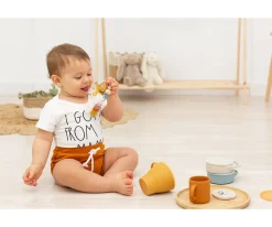 Chupetero Silicona Chevron Azul