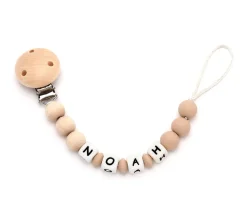 Chupetero Silicona Personalizado Eco Beige