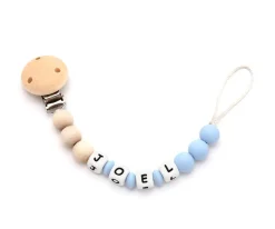 Chupetero Silicona Personalizado Eco Azul