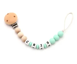 Chupetero Silicona Personalizado Eco Menta