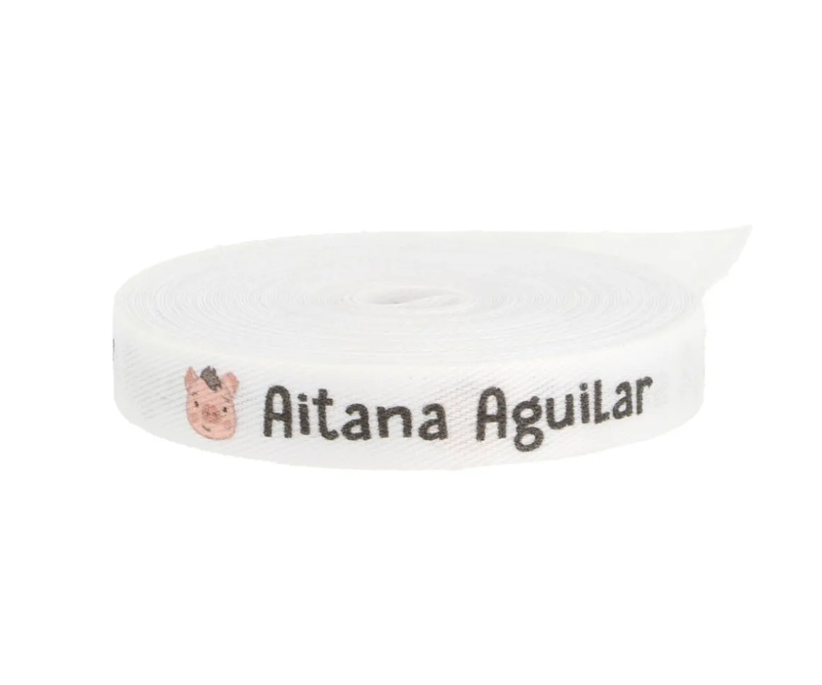 Cinta Marca Prendas Personalizada Cerdito