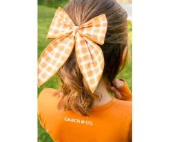 Clip de Pelo con Lazo Grande Sienna Gingham