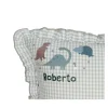 Cojín con Volantes Vichy Dinos World Personalizado
