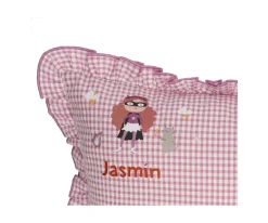 Cojín con Volantes Vichy Fantastic Girl Personalizado