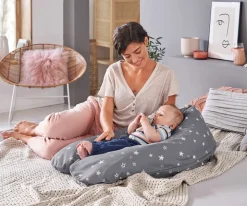 Cojín Lactancia y Maternidad The Original Theraline Green-Grey