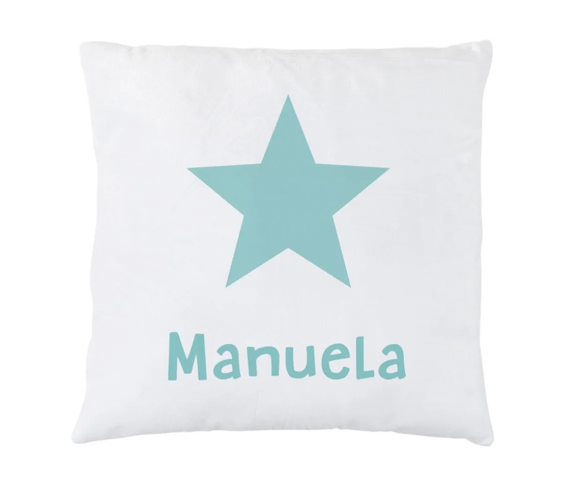 Cojín Personalizado Estrella Menta