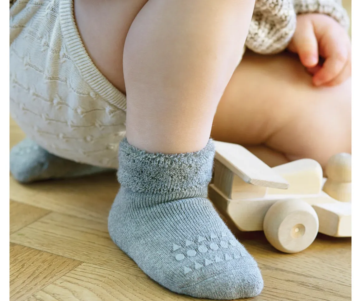 Combo Box Calcetines Suela Antideslizante Algodón Dark Grey Melagne, Sand, Grey Melange, Black