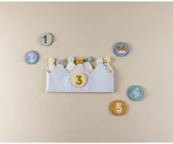 Corona Cumplaños con Números Azul