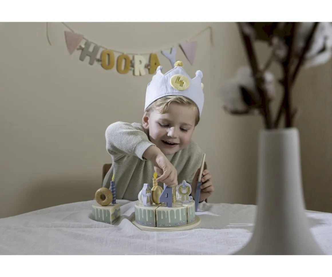 Corona Cumplaños con Números Azul