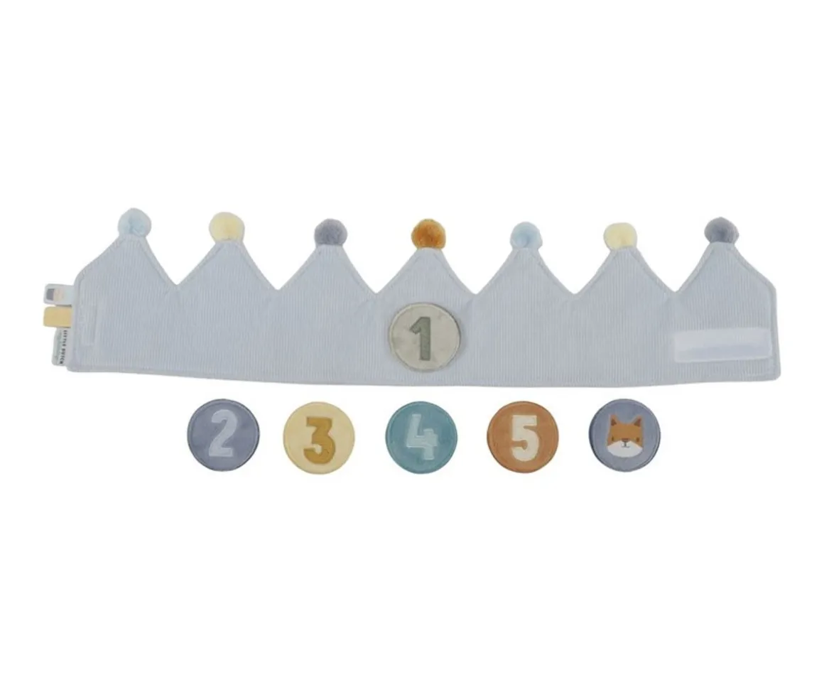 Corona Cumplaños con Números Azul