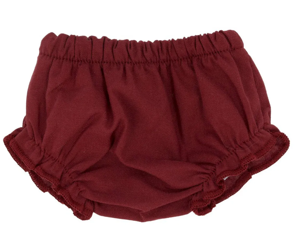 Culotte Popelín Granate para Muñeco Soft