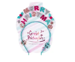 Diadema Merry Christmas Turquesa