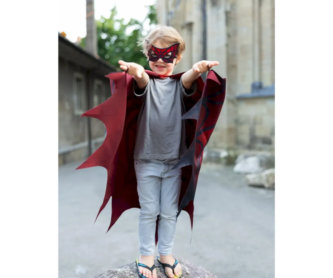 Disfraz Capa y Antifaz Web Weaver Soft Wings T. 4-6años