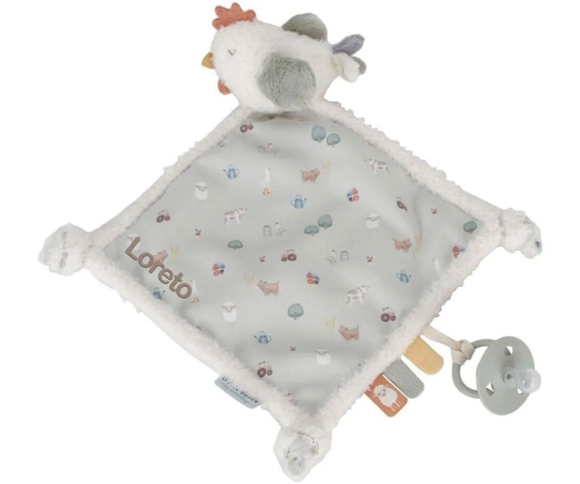 Doudou Gallina Little Farm Personalizable
