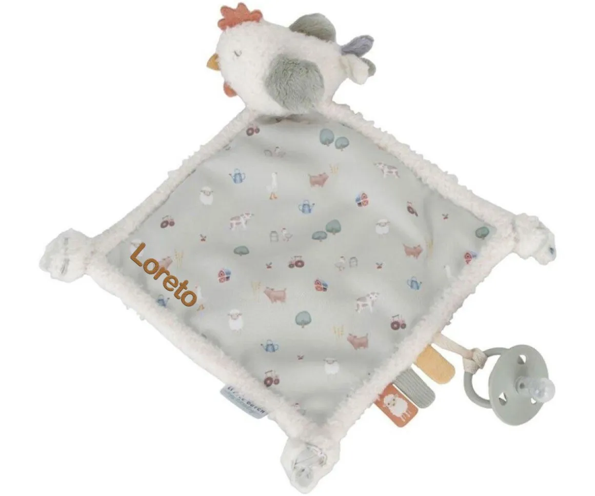 Doudou Gallina Little Farm Personalizable