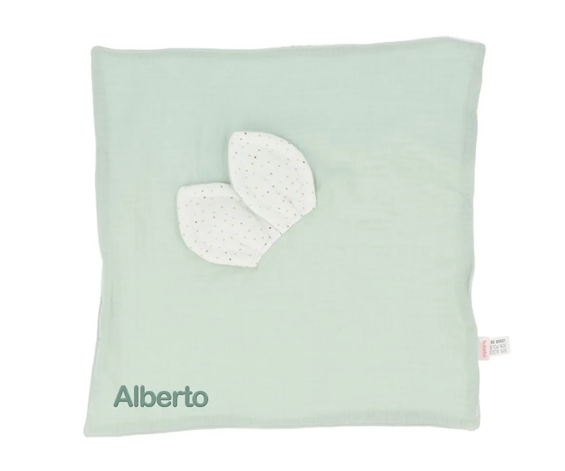 Doudou Rainbow Dots Verde Personalizable
