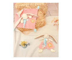 Doudou Sujetachupetes Lapin Ciboulette Personalizable
