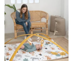 Enrollagateo Impermeable Tucán con Espejo, Arco y Muñecos Sensoriales