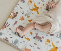 Enrollagateo Impermeable Animales del Mar con Figuras Sensoriales y Espejo